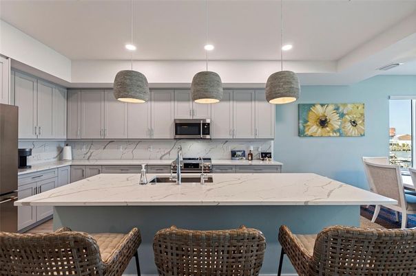 Interior, Kitchen, Pendant Lights, Recessed Lighting, Stainless Steel Appliances