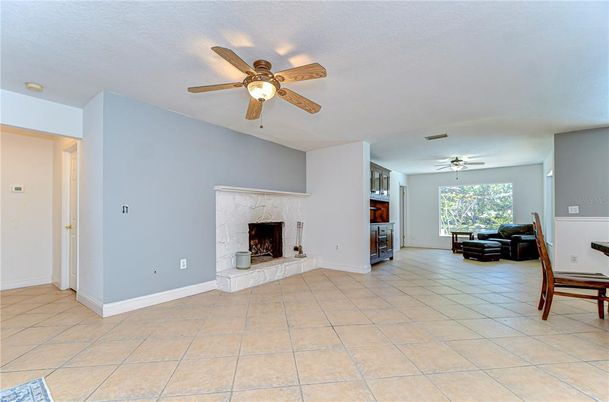 Empty room, Fireplace, Interior