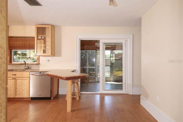 Interior, Kitchen, Wood Texture Flooring