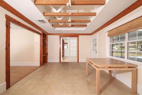 Interior, Pendant Lights, Wooden Beams