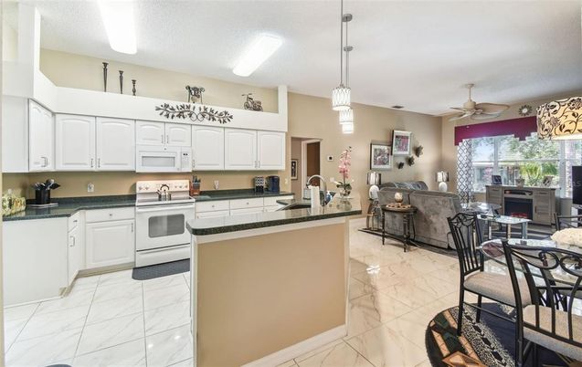 Interior, Kitchen, Living room, Marble, Pendant Lights
