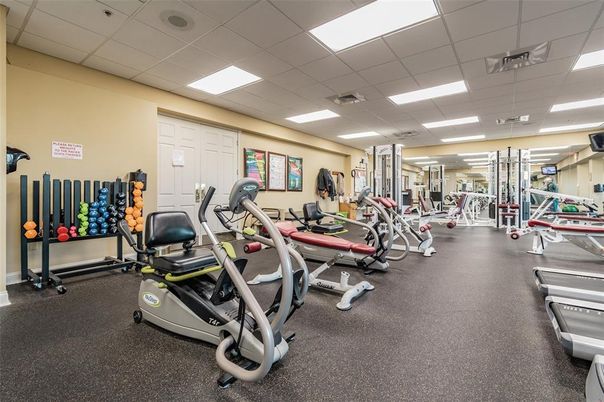 Fitness Equipment, Gym, Interior, Recessed Lighting