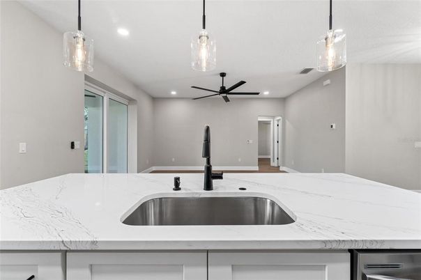 Interior, Kitchen, Pendant Lights, Recessed Lighting