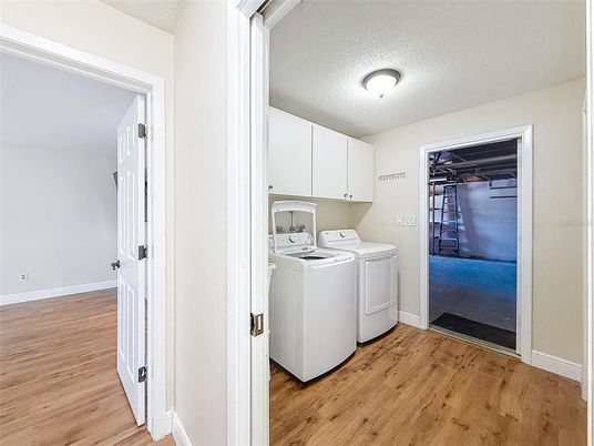 Interior, Washer, Wood Texture Flooring