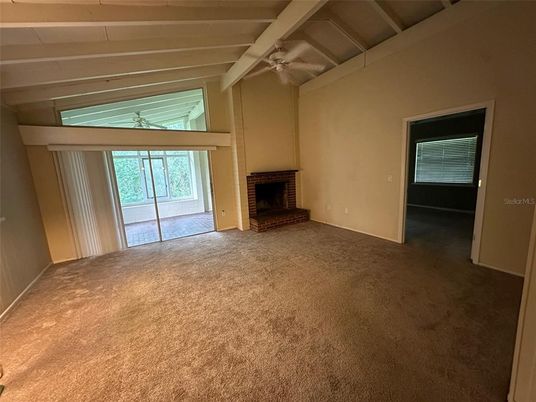 Empty room, Fireplace, Interior