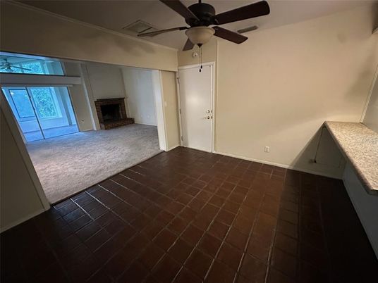 Empty room, Fireplace, Interior