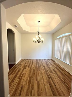 Chandelier, Empty room, Interior, Wood Texture Flooring