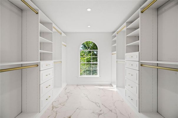Interior, Marble, Recessed Lighting, Walk-in Closets