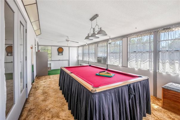 Billiard Table, Game Room, Interior, Pendant Lights