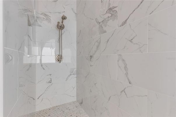 Bathroom, Glass Shower, Interior, Marble Walls