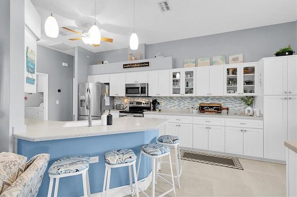 Interior, Kitchen, Pendant Lights, Stainless Steel Appliances