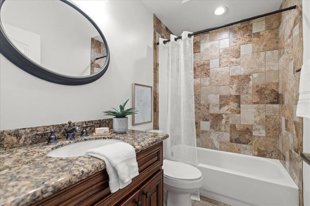 Bathroom, Interior, Recessed Lighting, Stone Walls