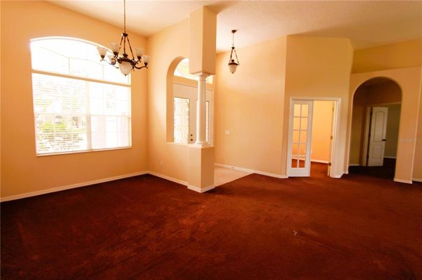 Chandelier, Empty room, Interior, Pendant Lights