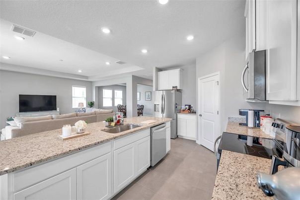 Interior, Kitchen, Living room, Recessed Lighting, Stainless Steel Appliances