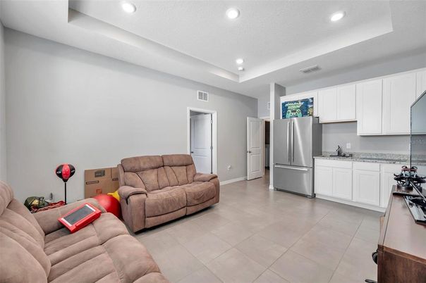 Interior, Kitchen, Living room, Recessed Lighting, Stainless Steel Appliances