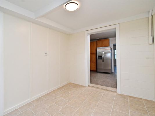 Empty room, Interior, Kitchen, Stainless Steel Appliances