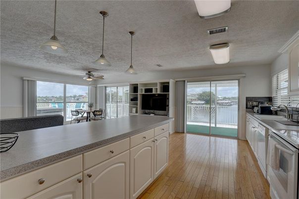 Dining room, Interior, Kitchen, Pendant Lights, Wood Texture Flooring