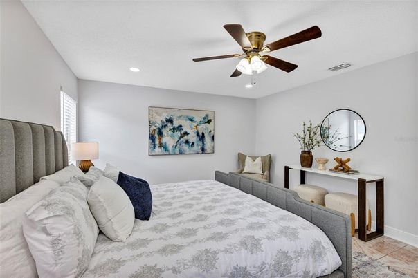 Bedroom, Interior, Recessed Lighting