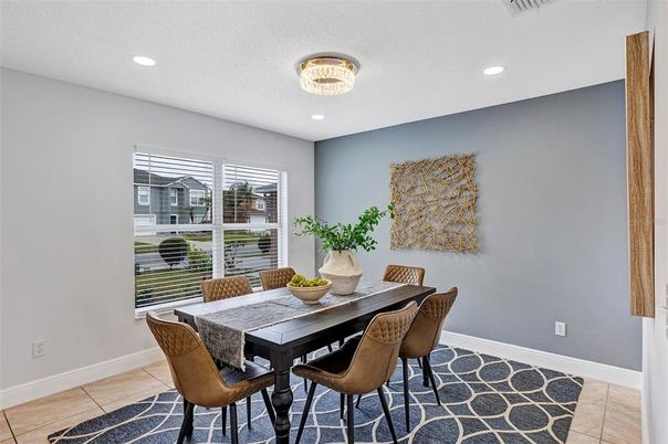 Dining room, Interior, Recessed Lighting