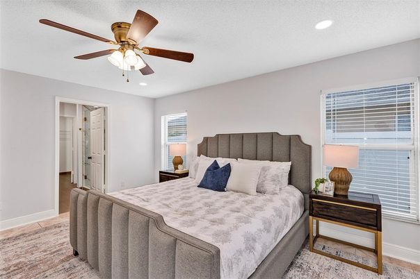 Bedroom, Interior, Recessed Lighting