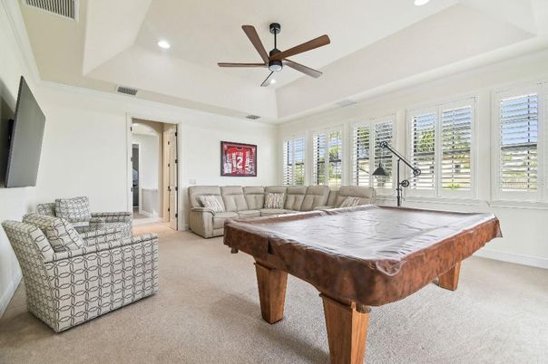 Billiard Table, Game Room, Interior, Living room, Recessed Lighting