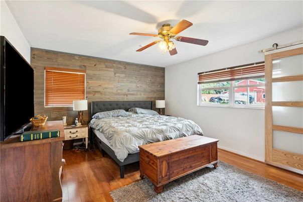 Bedroom, Interior, Wood Texture Flooring, Wooden Walls