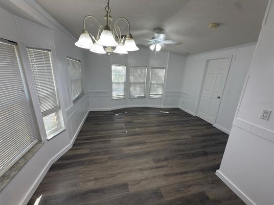 Chandelier, Empty room, Interior, Wood Texture Flooring