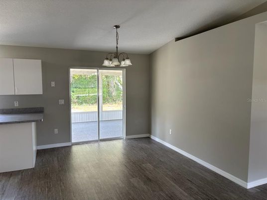 Chandelier, Empty room, Interior, Wood Texture Flooring