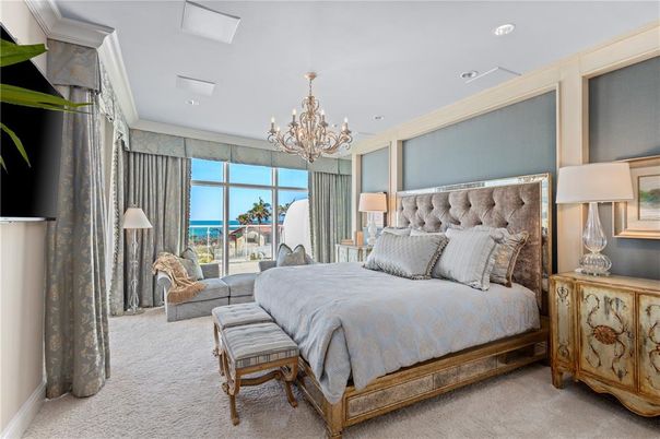 Bedroom, Chandelier, Interior, Recessed Lighting