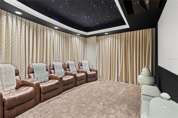 Home Theatre Room, Interior, Projection Screen, Recessed Lighting, Theatre Room
