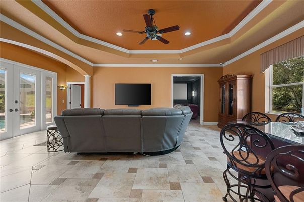 Interior, Living room, Recessed Lighting