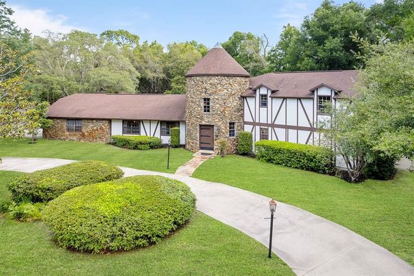 Backyard, Exterior, Facade, Tudor Revival