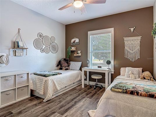 Bedroom, Home Office, Interior, Wood Texture Flooring