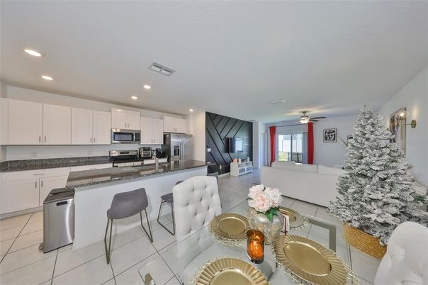 Interior, Kitchen, Living room, Recessed Lighting, Stainless Steel Appliances