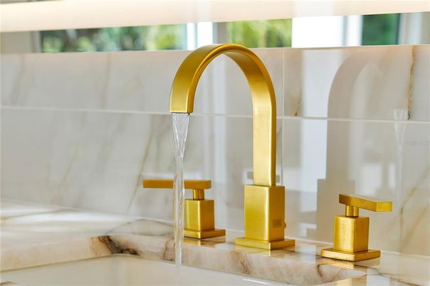 Bathroom, Chandelier, Dual Sink Vanities, Free Standing Baths, Interior, Marble Walls