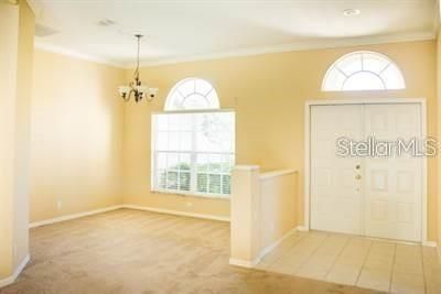 Chandelier, Empty room, Interior, Recessed Lighting