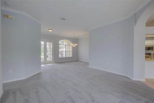 Chandelier, Empty room, Interior