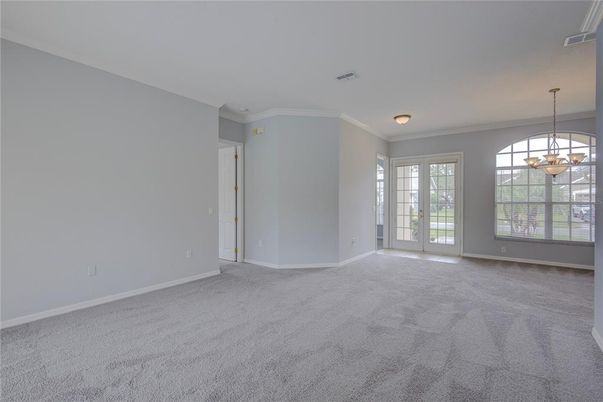 Chandelier, Empty room, Interior