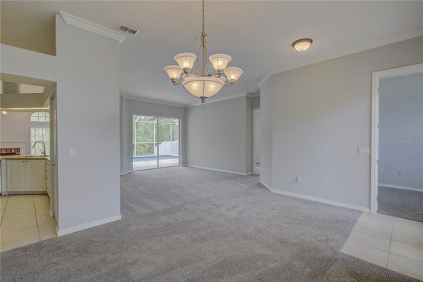 Chandelier, Empty room, Interior