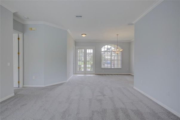 Chandelier, Empty room, Interior