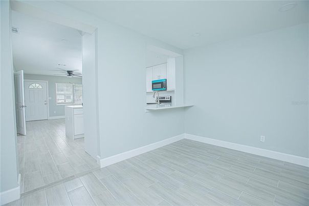 Empty room, Interior, Kitchen, Wood Texture Flooring