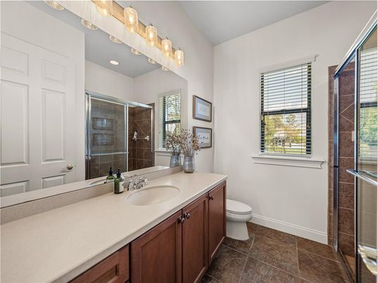 Bathroom, Dual Sink Vanities, Glass Shower, Interior