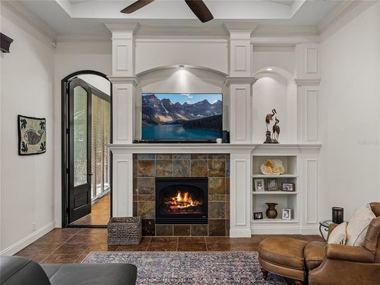 Fireplace, Interior, Recessed Lighting