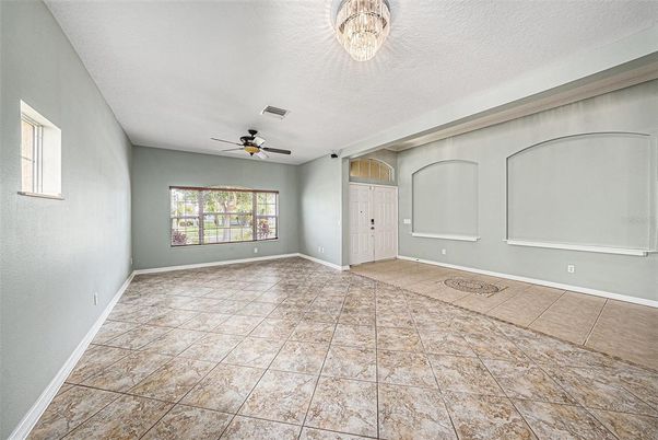 Chandelier, Empty room, Interior