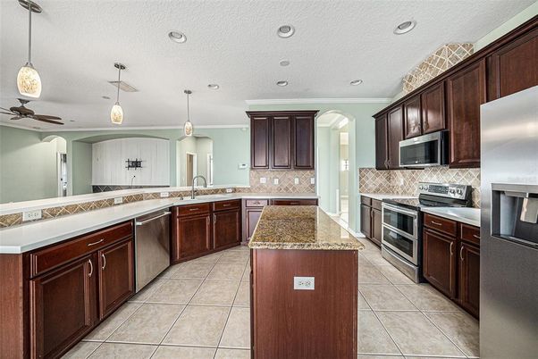 Interior, Kitchen, Pendant Lights, Recessed Lighting, Stainless Steel Appliances