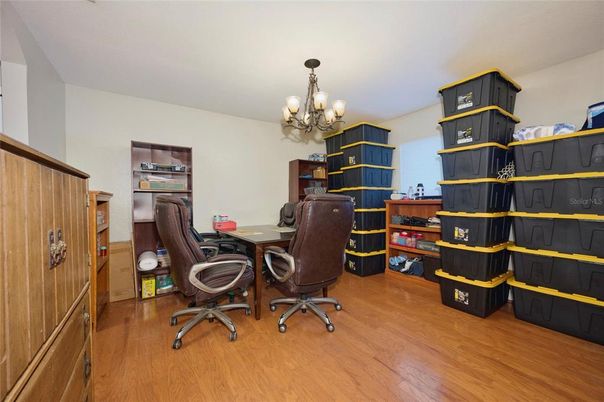 Chandelier, Home Office, Interior, Wood Texture Flooring