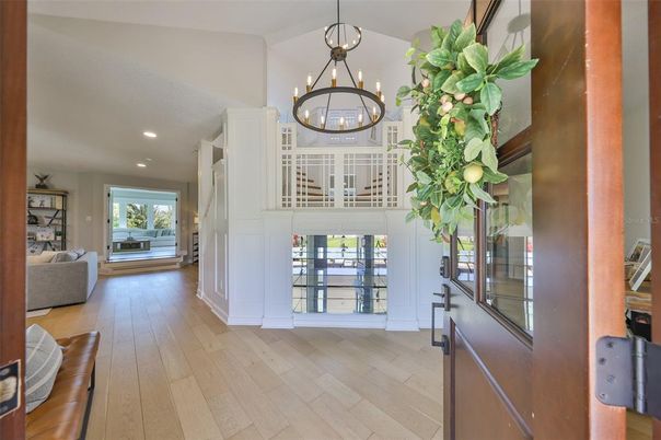 Chandelier, Interior, Pendant Lights, Recessed Lighting, Wood Texture Flooring