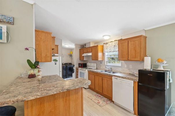 Interior, Kitchen, Wood Texture Flooring