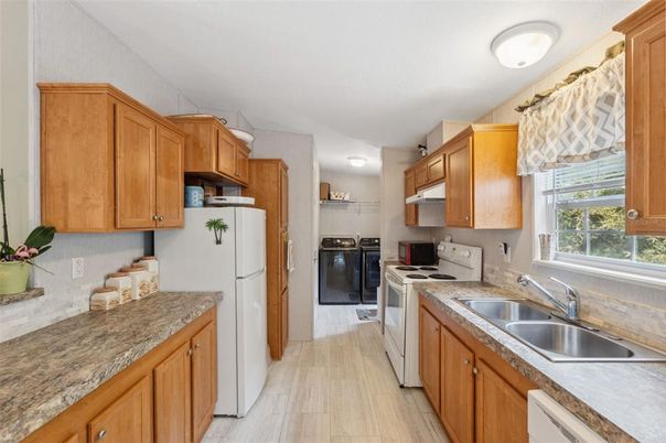 Interior, Kitchen, Wood Texture Flooring