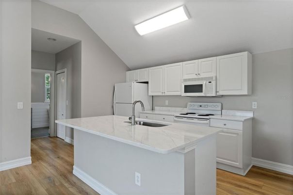 Interior, Kitchen, Wood Texture Flooring